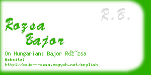 rozsa bajor business card